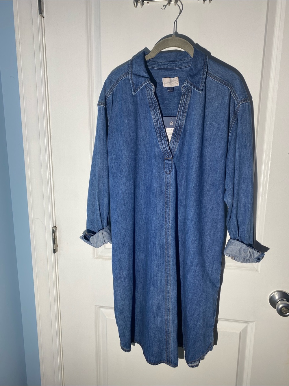 Universal Thread Blue Denim Shirt Dress